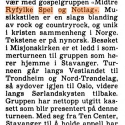 klipp fra Stavanger Aftenblad