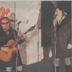 Helge Toft og Dag Ingebretsen fremfører Haugesund sove foto Karmsund avis/Tor Andre Johannessen