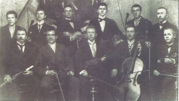 Stavanger Yndlingeforenings orkester. Omkring 1899 Bilde hentet fra Stavanger Aftenblad