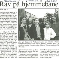 klipp fra Stavanger Aftenblad