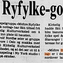 klipp fra Stavanger Aftenblad