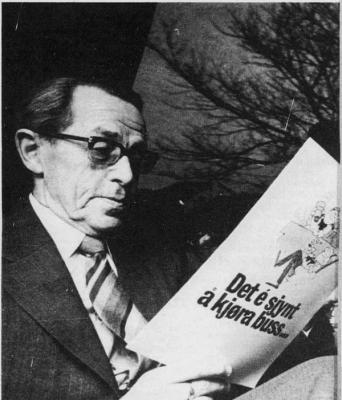 Andreas "Ajax" Jacobsen på buss foto Rogalands Avis