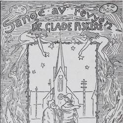 Omslag til visehefte fra "Fiskerne" tegnet av Bjarne Halvorsen tilhører Gunvor Skogland