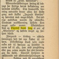 klipp fra Stavanger Aftenblad, 1903