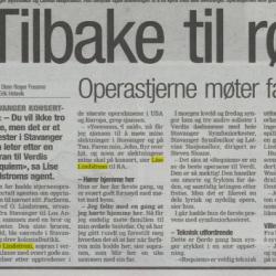 Lise Lindstrom klipp fra Rogalands Avis