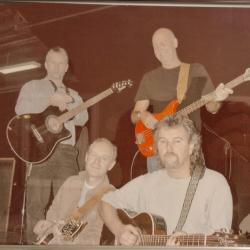 Geir Nedrebø, Kjetil Sveinsborg, Ole Andreas Helgøy og Leif Terje Vik fra en jubileumskonsert