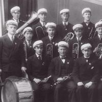 Arbeiderkorpset medio 1930. Foto: J. W. Eskildsen/DF/ Tilhører Arvid Midbrød