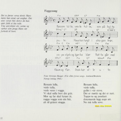 klipp fra "Songer frå Jelsa" Tekst og melodi til Voggesang