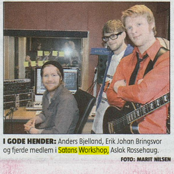 Gitarist og vokalist i Satans Workshop , Aslak Rossehaug klipp Haugesunds Avis