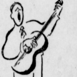 Tegning av Johan Aarthun fra Stavanger Aftenblad