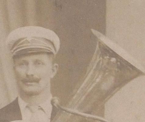 Peder Tollefsen foto hentet fra boka Med hornmusikken i hundre : Egersund musikkorps 1914-2014
