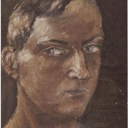 Selvportrett av Leiv Isaksen foto hentet fra Leiv Isaksen og Maktå på Straen av Gerd Isaksen Balle