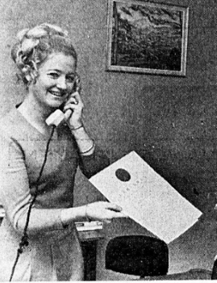 Aud Thime i 1969 foto: Stavanger Aftenblad