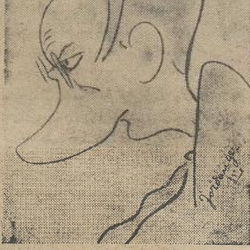 Tegning av Reinhold Nicolay hentet fra 1ste Mai