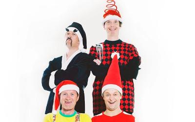 Svartnissen Ensemblet. Fra øverst til venstre: Svartnissen, Ove Rocketroll, Kissa Nissemann og Mr. Caboom foto hentet fra Wikipedia