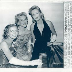 Miss USA Charlotte Sheffield, actresses Maria Schell, Celeste Holm, entertain at Radio City Music Hall
