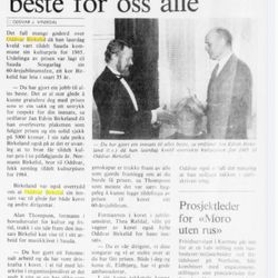 klipp fra Haugesunds avis