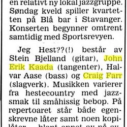 klipp fra Stavanger Aftenblad 24.06.1995