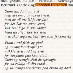 Theodor Halvorsen festsang