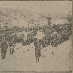 Musikkorps med Johan Mortensen i front foto Stavangeren