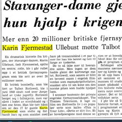 klipp fra Stavanger Aftenblad