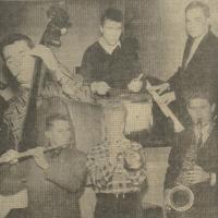 Medlemmer Otto Ottesens orkester var sentrale medlemmer, og representerte Bohemian Jazz Club i et NRK programm foto: Rogalands Avis