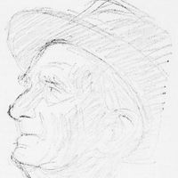 Sjur Lothe Tegning hentet fra Haugesunds avis
