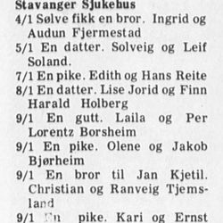 Fødselen til Edwin Borsheim annonsert i Rogalands Avis