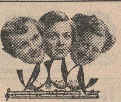 Herdis, Brynhild og Inger klipp fra 1ste Mai