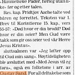 klipp fra Stavanger Aftenblad