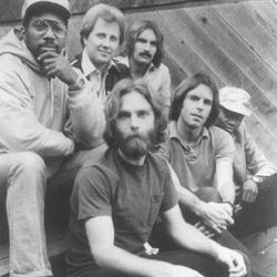 Bobby and the Midnites in 1981. (Back L-R: Billy Cobham, Bobby Cochran, Matthew Kelly. Front L-R: Brent Mydland, Bob Weir, Alphonso Johnson)