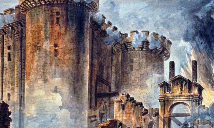 Bastillen blir overtatt av befolkningen 14 juli 1789, som markerer starten av den franske revelusjon