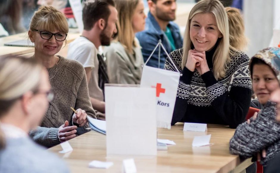 Language cafe at Sølvberget Library and Culture House, Stavanger