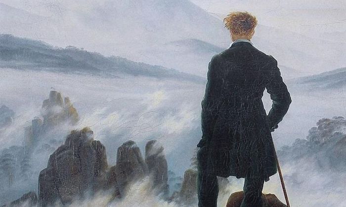 Fra maleriet «Vandreren over tåkehavet» av Caspar David Friedrich