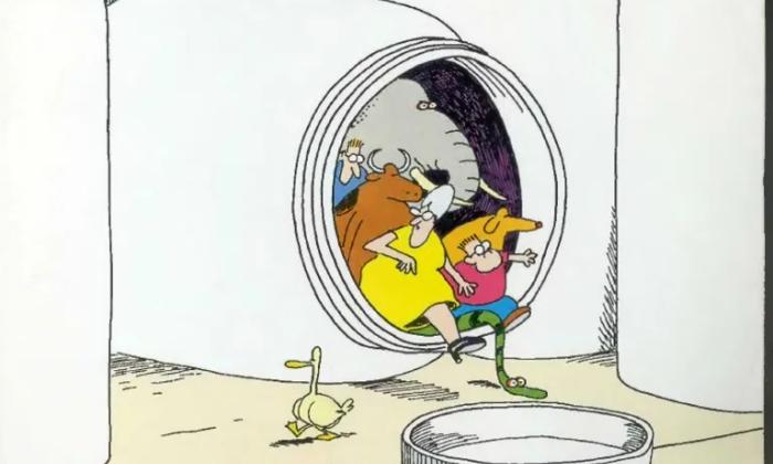 Fra tegneserien The far side gallery av Gary Larson