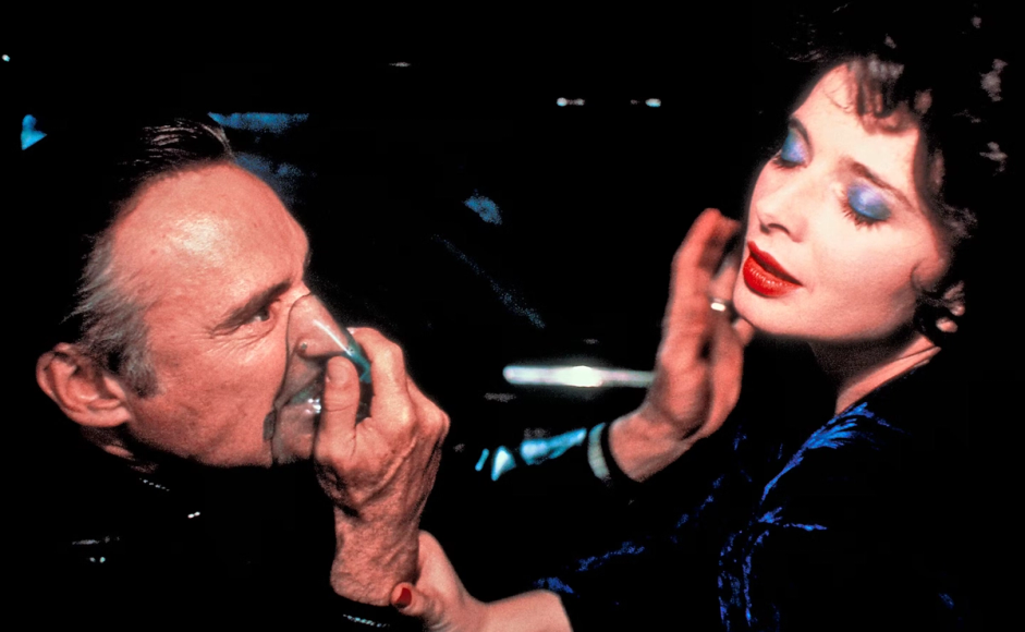 Dennis Hopper og Isabella Rossellini i filmen Blue velvet (1986)