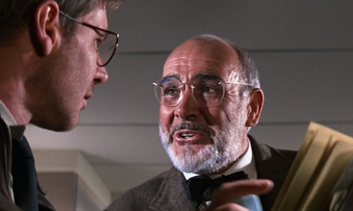 Bilde av Harrison Ford og Sean Connery fra filmen Indiana Jones and the Last Crusade