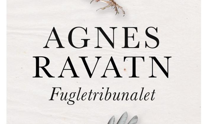 Utstnitt av forsiden av boken Fugletribunalet av Agnes Ravatn, hvor forfatterens navn og 