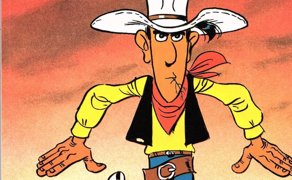 Lucky Luke faksimile fra albumet Daisy Town