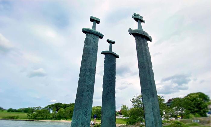 Sverd i fjell-monumentet i Hafrsfjord i Stavanger