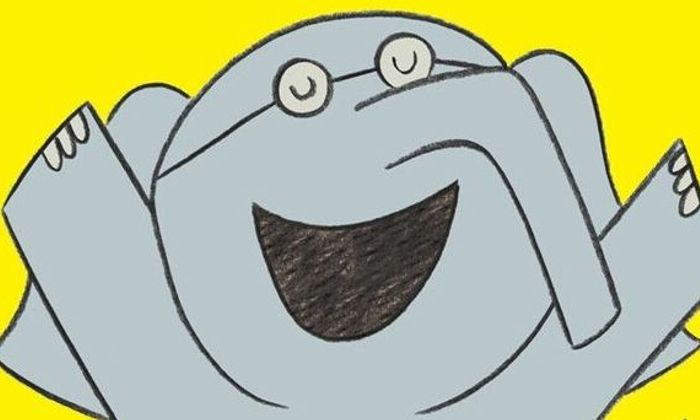 Illustrasjon fra bokcover "Blir du med ut og leker" av Mo Willems