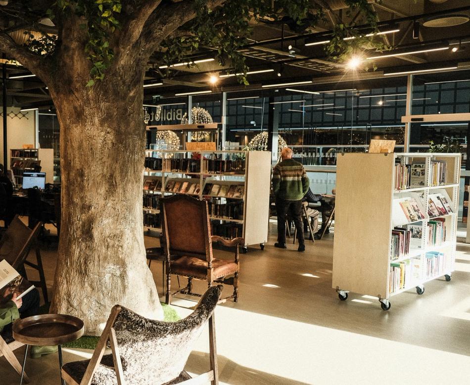 Interiør nye Madla bibliotek