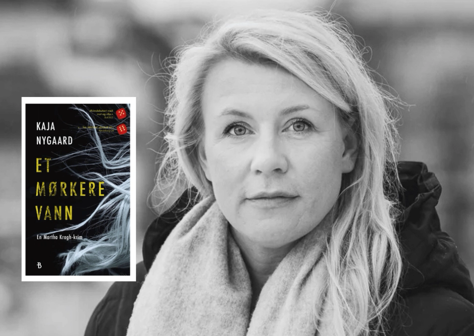 Foto: Kaja Gjersem Nygaard med bokcover.