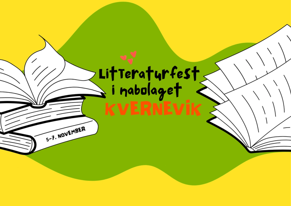 Visuell profil Litteraturfest i nabolaget Kvernevik.