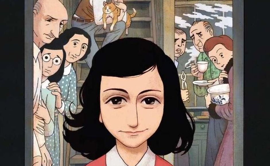 Bocover Anne Franks dagbok - grafisk roman av Ari Folman