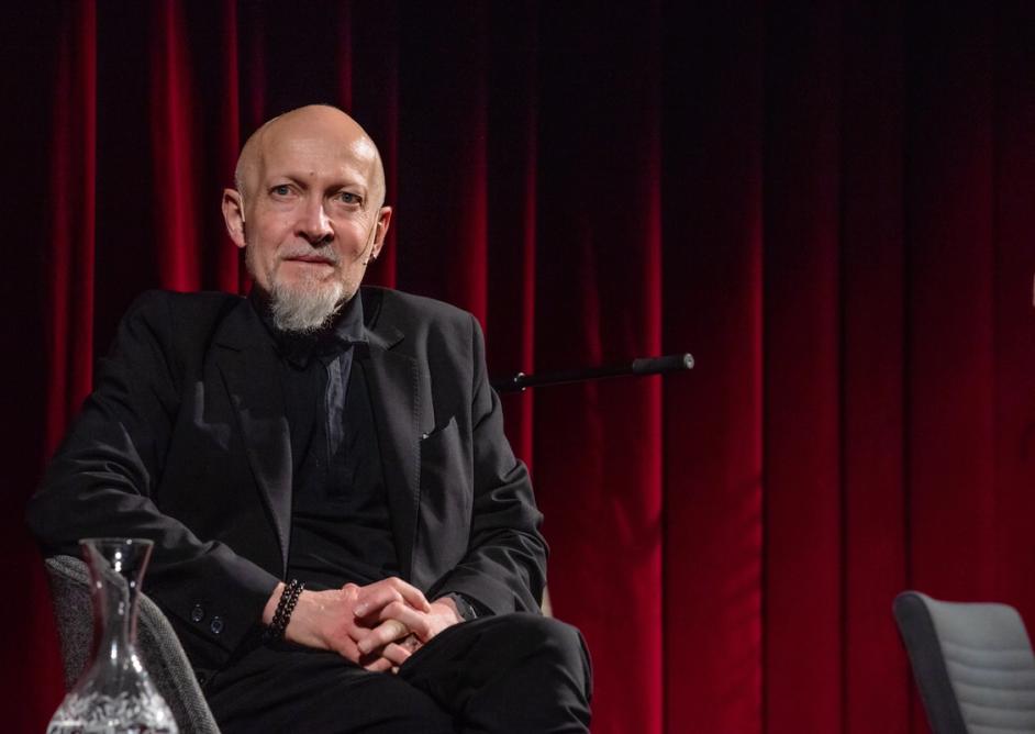 Lars Saabye Christensen på scenen under Kapittel23