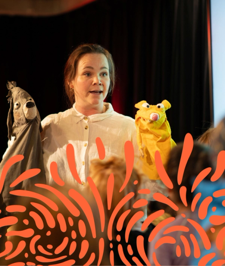 Hege Østmo-Sæter Olsnes med Rot og Bjørne