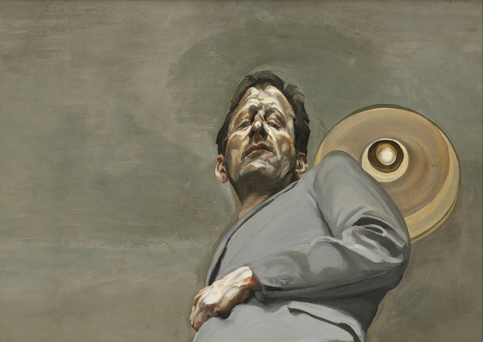 Utsnitt fra foto: Lucian Freud: a self portrait