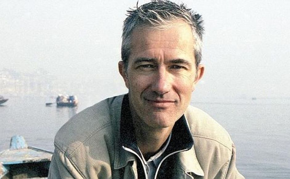 Forfatter Geoff Dyer i båt