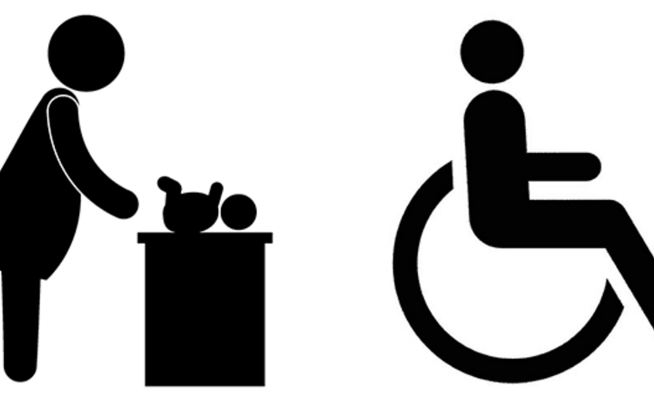 Ikoner for stellerom og handicap toalett